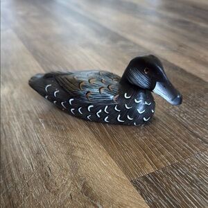 Handcrafted Wooden Duck Figurine